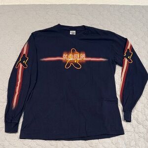 Vintage Korn Neon Korn Porn Chic Graphic long sleeve shirt Delta Pro Weight M